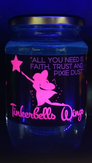 Tinkerbell Wings LumiLabel (Under UV Blacklight)